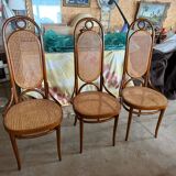 Set of 5 Thonet Long John chairs