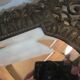 Bronze candle holder mirror