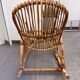 Fauteuil à bascule rocking- chair en rotin vintage adulte