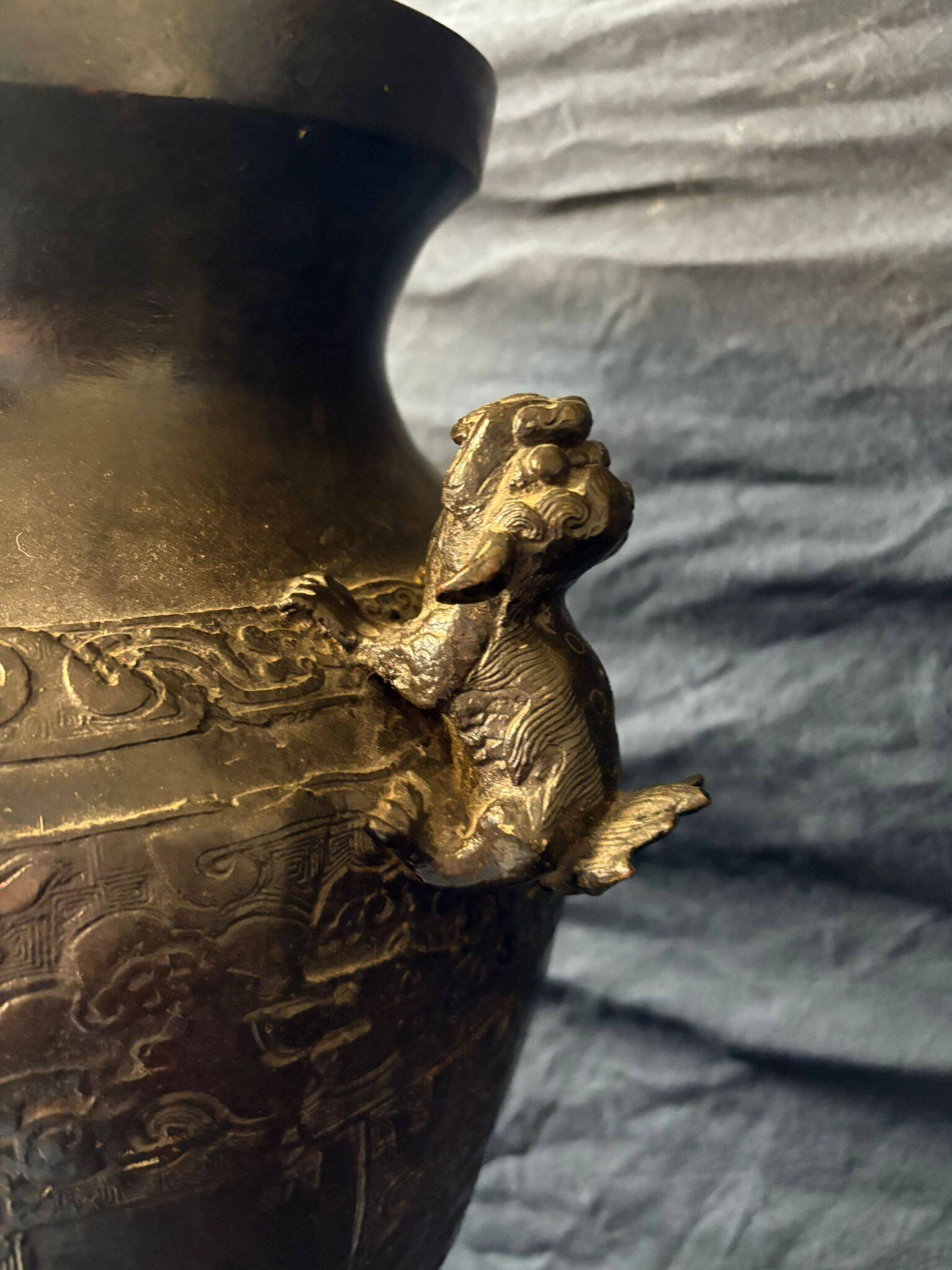 Chinese bronze baluster vase
