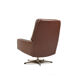 Danish swivel lounge chair in brown leather