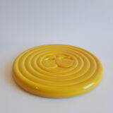 Vintage art deco duck yellow slip coaster