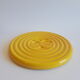 Vintage art deco duck yellow slip coaster