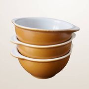 Série de trois bols à oreilles Grespots Digoin, circa 1950