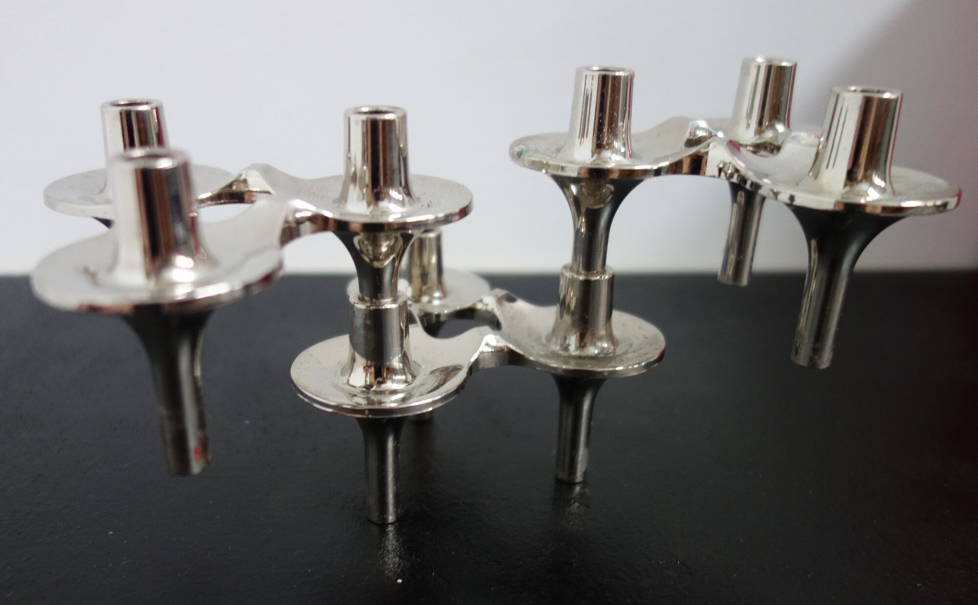 Set of 3 candlesticks Nagel in their original box model Orion