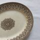 Oval flat in iron earth brown brown decoration