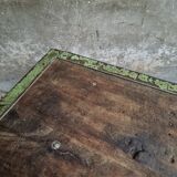 Antique workbench green kitchen island