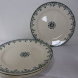 4 vintage flat plates in iron earth from HBC