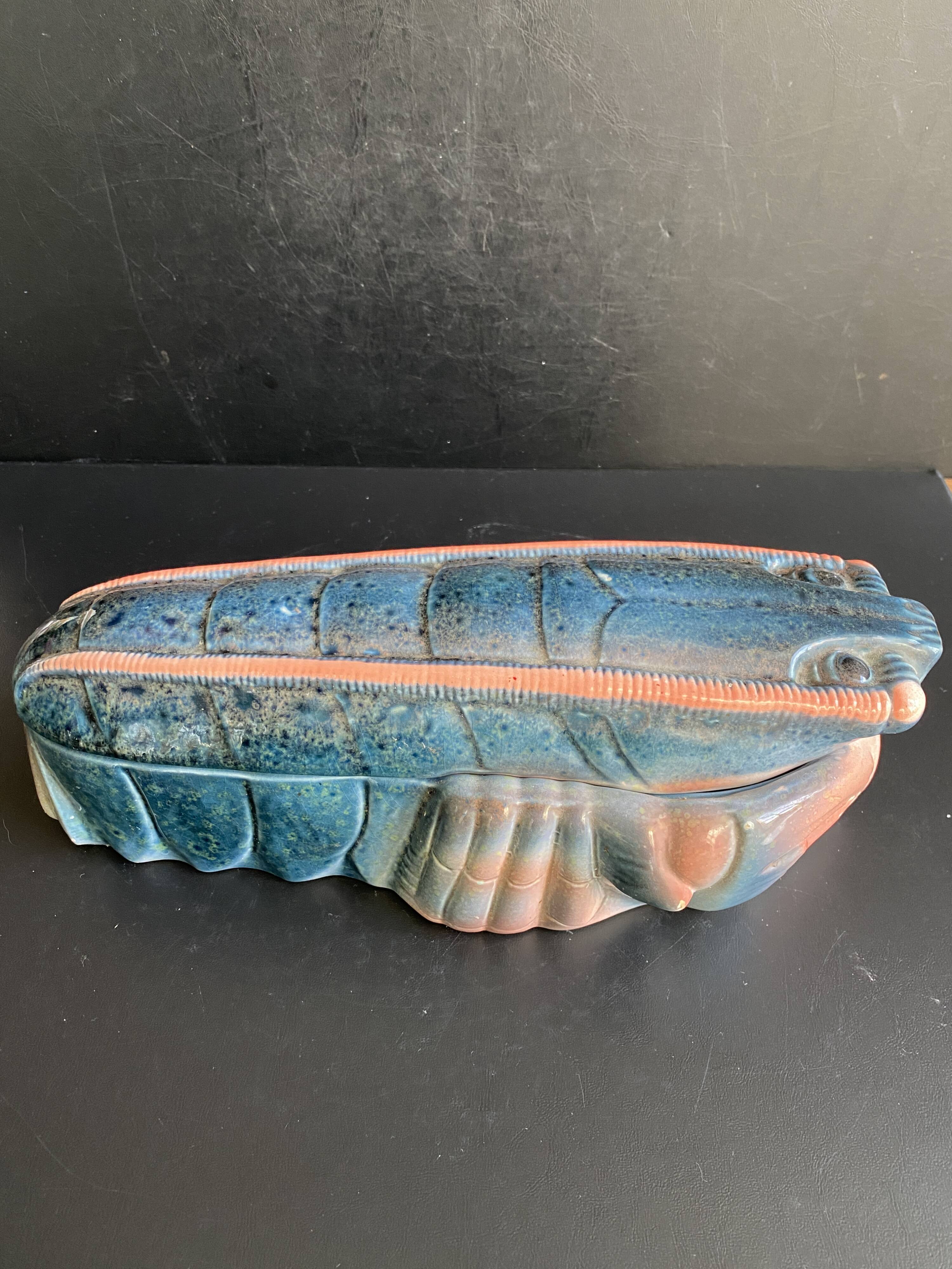 Lobster Terrine Vintage Ceramic - Michel Caugant