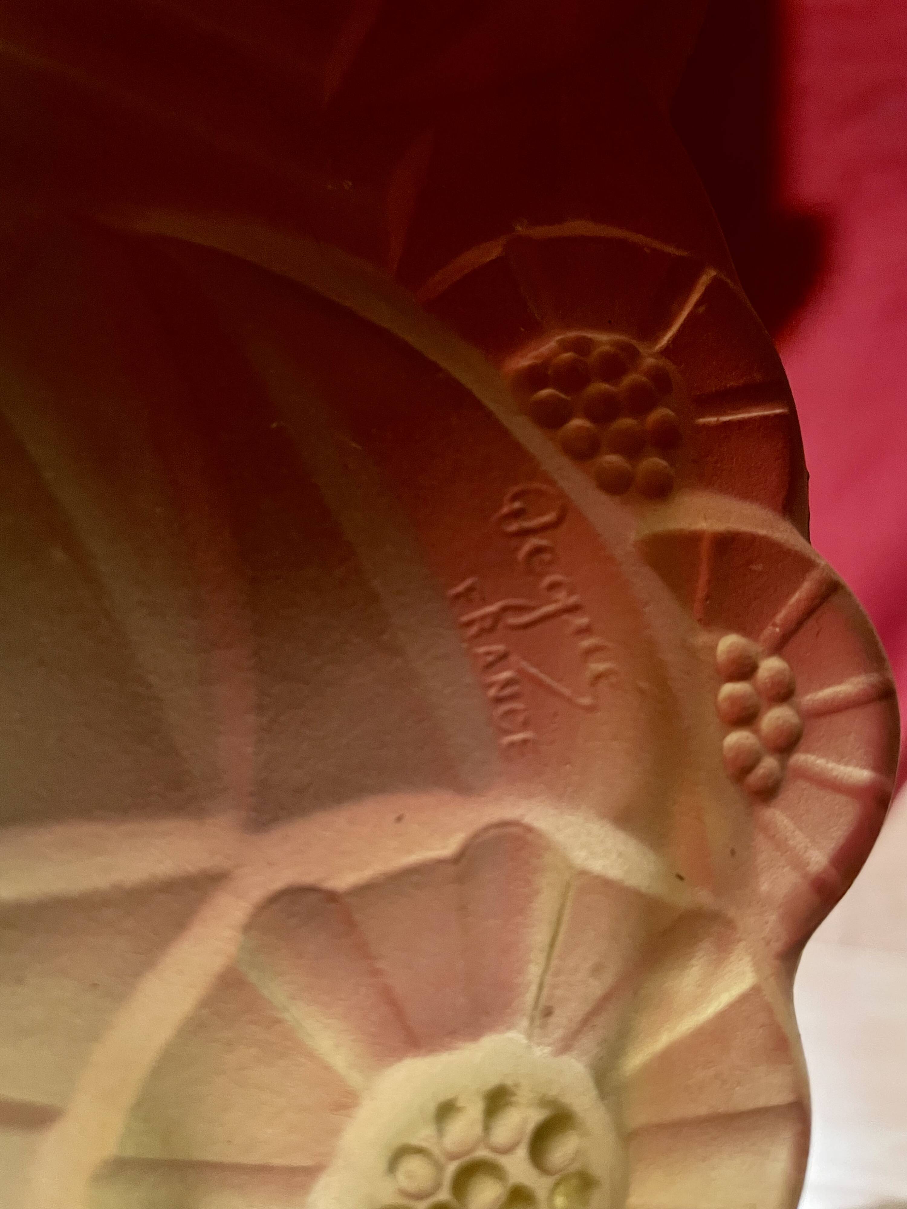 Vintage Art Nouveau lamp signed "Degué", from the 1920s