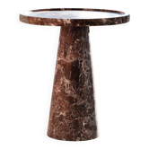 Side table in Rosso Levanto marble