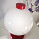 Lampe champignon en acier laqué et opaline, bubble gum, space age, 1970