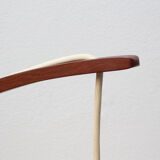 1960s wall lamp in teak and opal glass