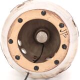 Large brown ceramic lamp signed, 1970s