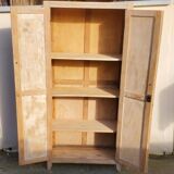 Very beautiful vintage 1940 parisian wardrobe, 2 doors stripped and sanded
