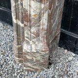 Louis XV style fireplace in grey marble from the Ardennes circa 1880