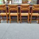 4 chaises paillées années 50