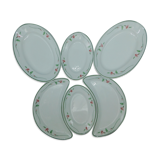 6 Pillivuyt serving dishes decorated with Liserons