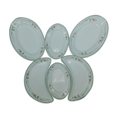 6 Pillivuyt serving dishes decorated with Liserons