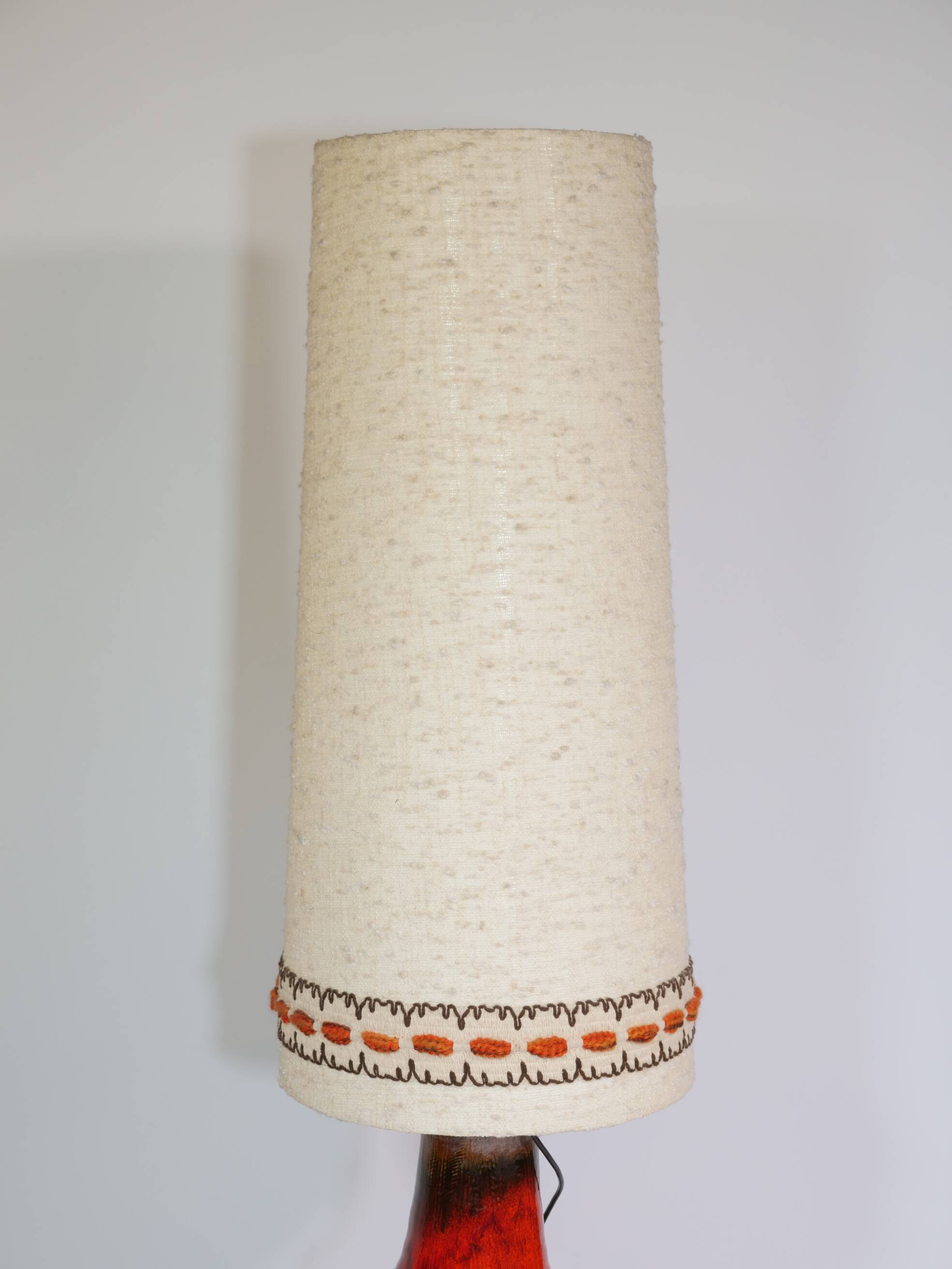 German Fat Lava ceramic floor lamp by Hülstadt Leuchten, 1960s