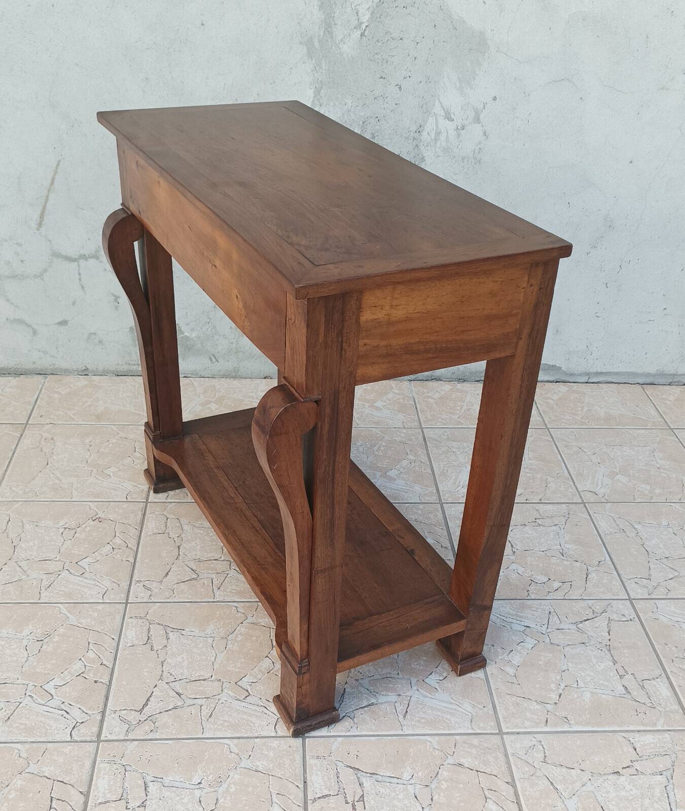 Walnut console restoration