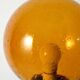 Teak and Amber colored Glass Floor Lamp