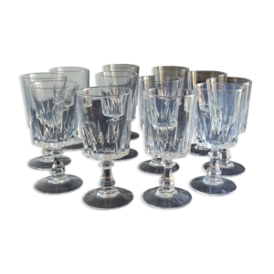 12 verres à pied cristal