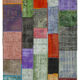Hand-knotted anatolian contemporary 190 cm x 290 cm multicolor patchwork carpet
