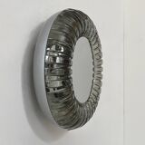 Vintage wall light, Murano glass and polished stainless steel, Italy, 1960.