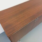 Vintage modernist enfilade in rosewood and chrome metal from the 60s and 70s.