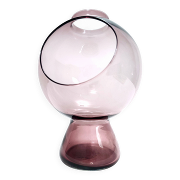 Old Rose Murano Glass Vase with a Hole, Italy