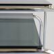 Tubular steel and smoked glass side tables, set of 2