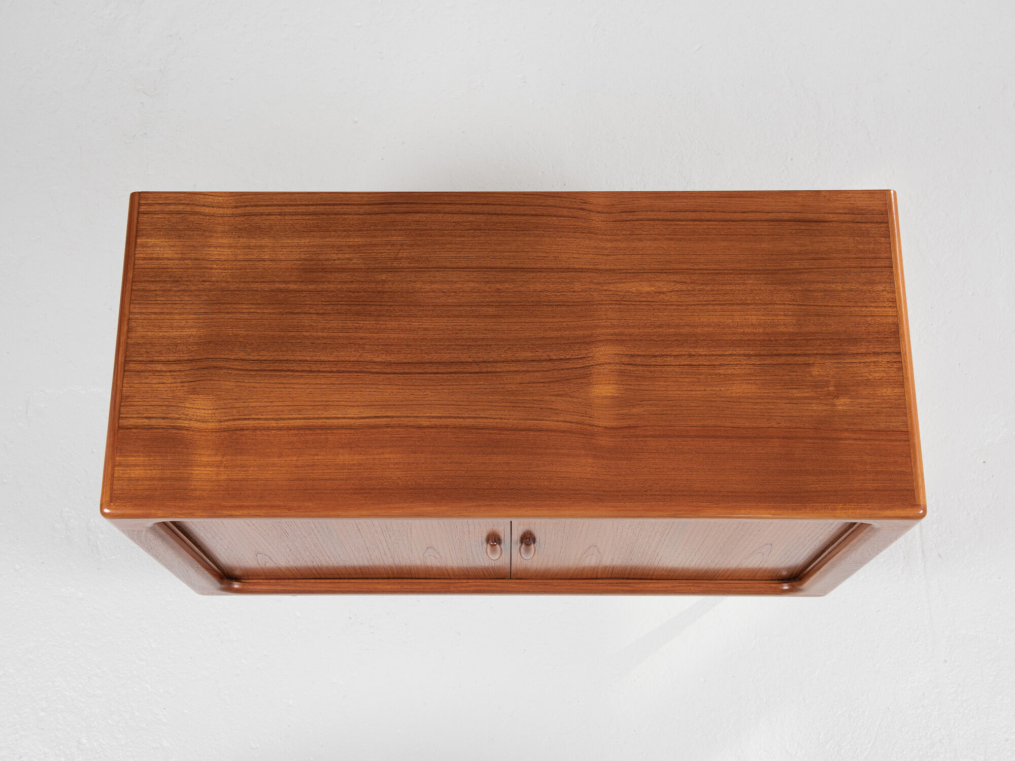 Midcentury Danish cabinet with tambour doors in teak by Dyrlund 1960s