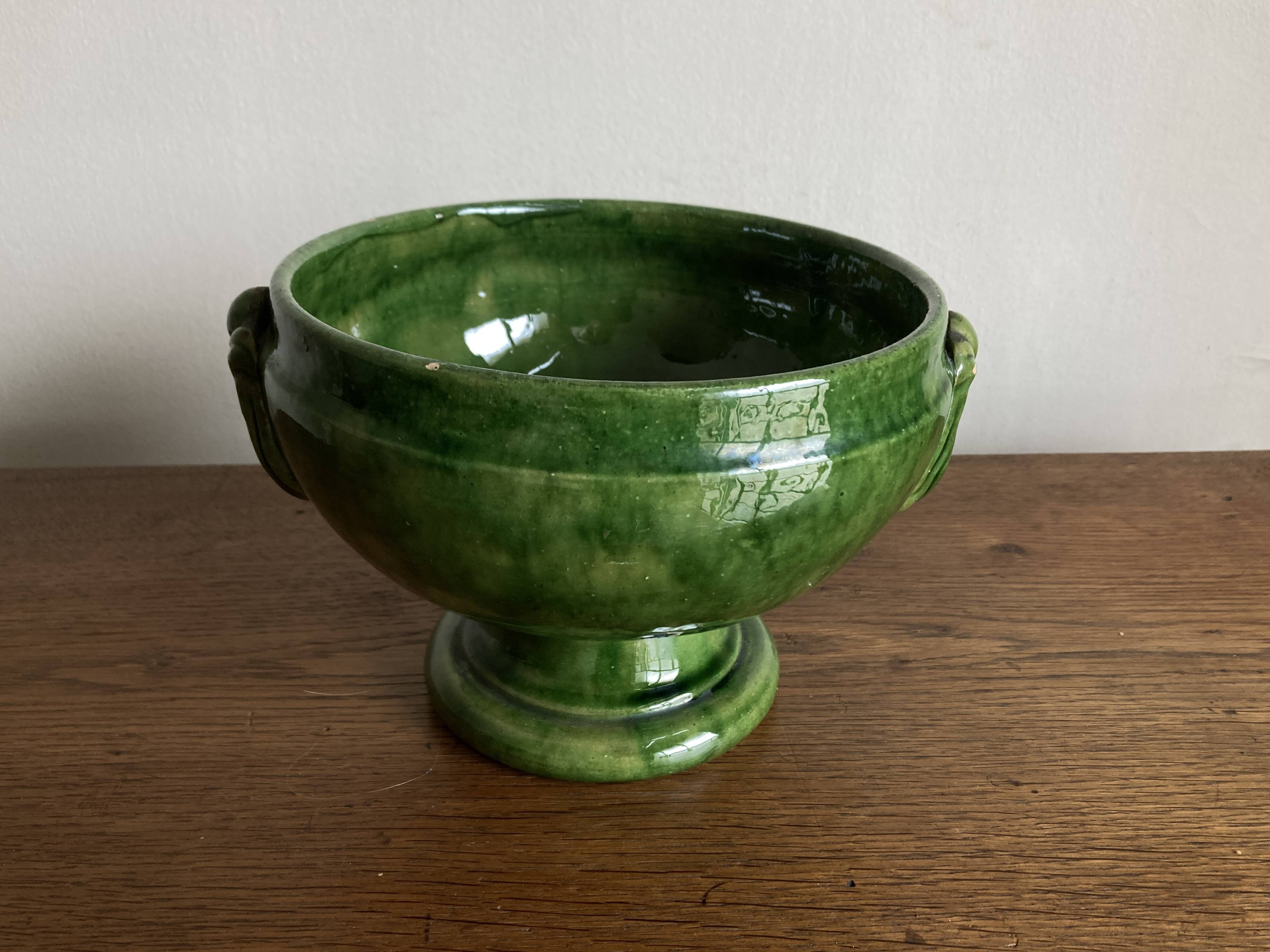 Neo-classical glazed earthenware cup from Biot 1960