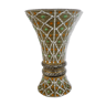 Enamelled stoneware vase signed J Breugnot number 177