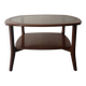 Scandinavian coffee table in teak and smoked glass, Denmark 1960