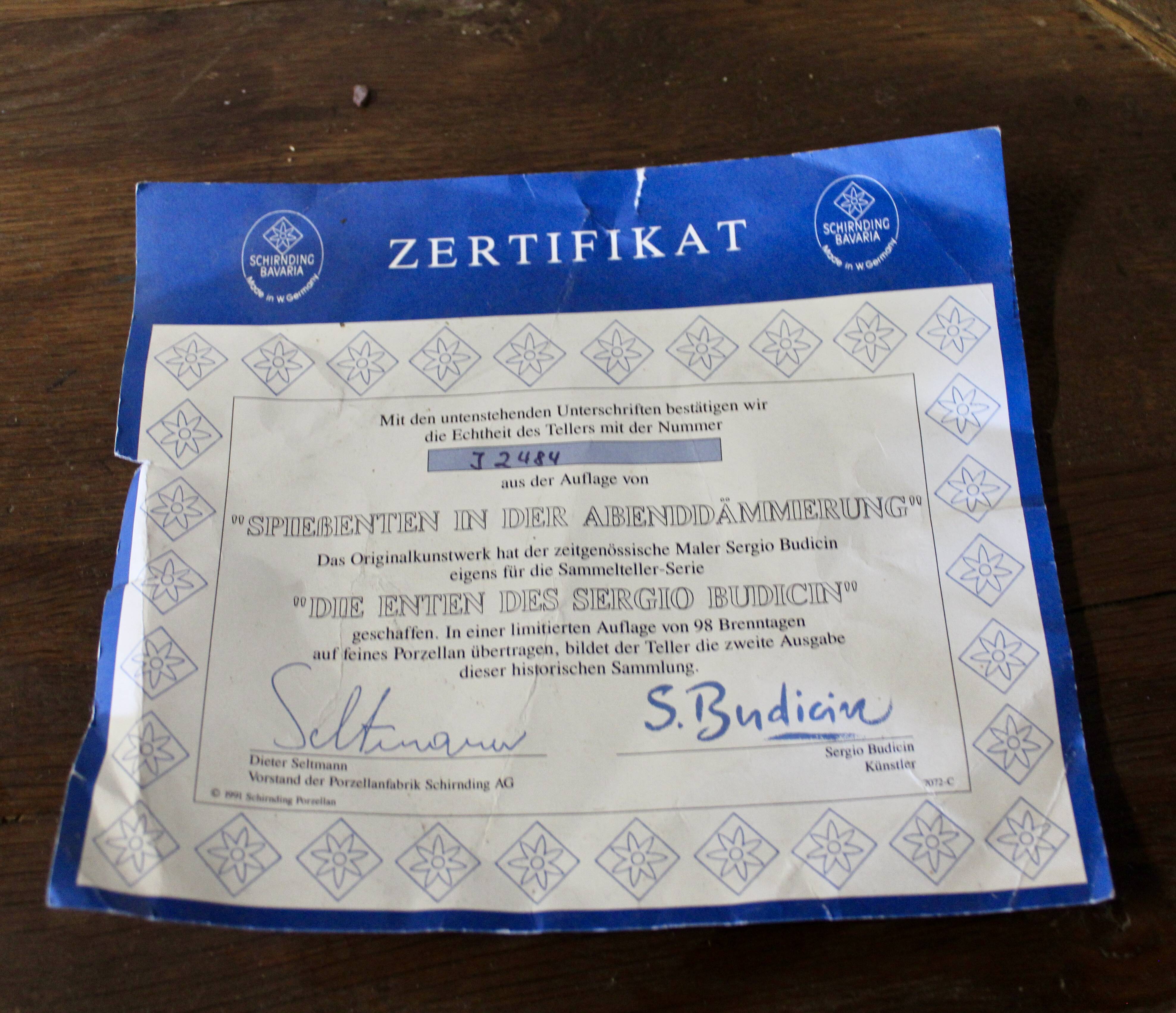 Porcelain plate by Sergio Budicin