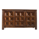 Vintage Spanish brutalist sideboard solid walnut wood 1960s