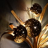 1960s hydrangea Palladio wall Sculpture Lamp Made in Italy