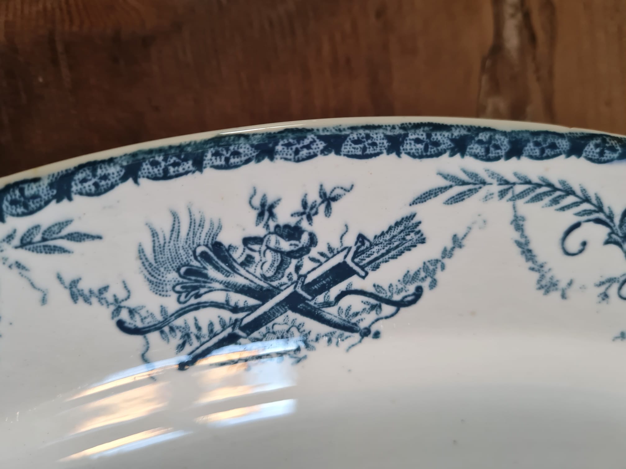 serving dish oval iron earth Longwy