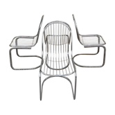 Set of 4 Chair in chrome year 70 Italian design