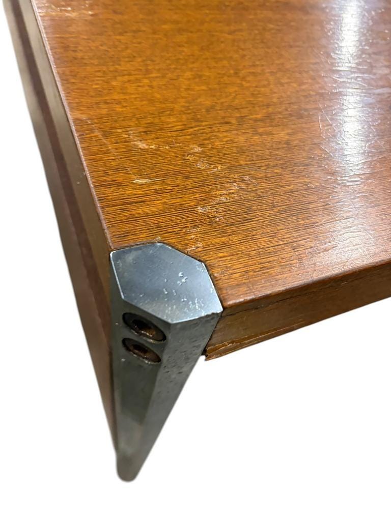 XL vintage wooden desk De Coene 'EFAC M20 Cotribel'