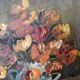 Acrylic painting on cardboard still life bohemian countryside decoration