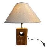 Solid wood table lamp