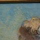 Tableau pastel fin XIXe décor d'angelots et de colombes