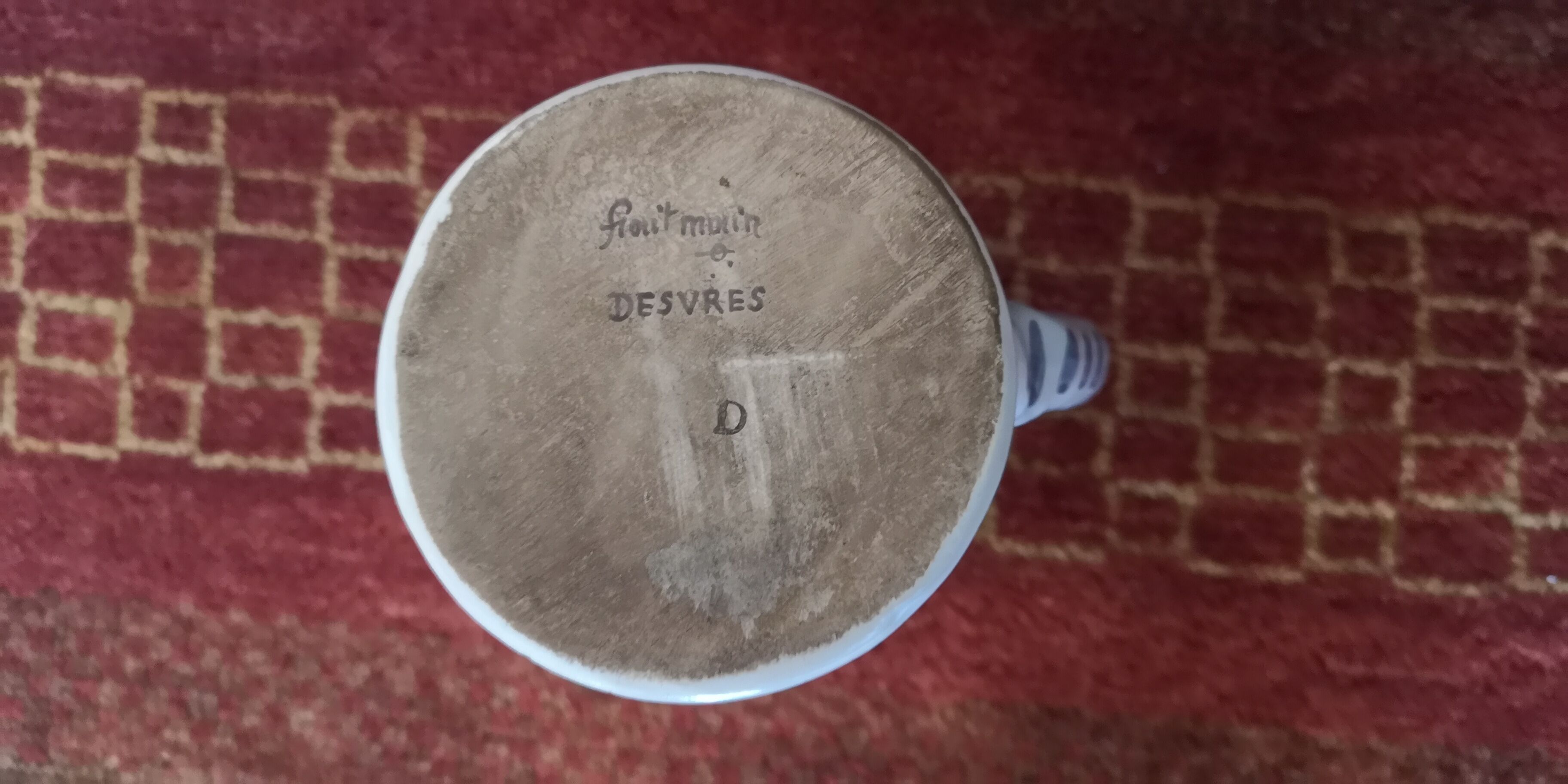 Desvres earthenware pitcher