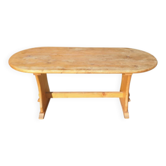 Rustic Rounded Corner Pine Table