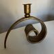 Battered iron candle holder Italian work 1970