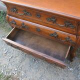 Curved Louis XV style chest of drawers known as a “tomb”