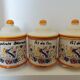 3 vintage spice jars
